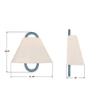 Crystorama JOJ-801-VG-BL Vibrant Gold Jojo 11.75'' Vibrant Gold And Blue Sconce Image 2