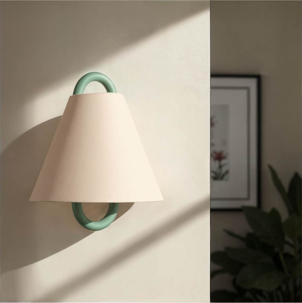 Crystorama JOJ-801-VG-GR Vibrant Gold Jojo 11.75'' Vibrant Gold And Green Sconce Image 3