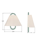 Crystorama JOJ-801-VG-GR Vibrant Gold Jojo 11.75'' Vibrant Gold And Green Sconce Image 2