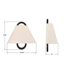 Crystorama JOJ-801-VG-MK Vibrant Gold Jojo 11.75'' Vibrant Gold And Matte Black Sconce Image 2