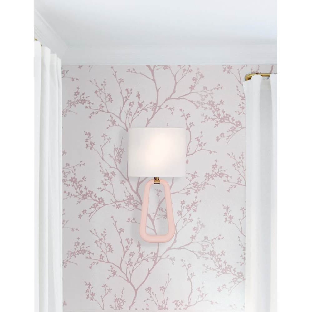 Crystorama JOR-7352-AG-BH Aged Brass Jori 2 Light Aged Brass, Blush Sconce Image 4