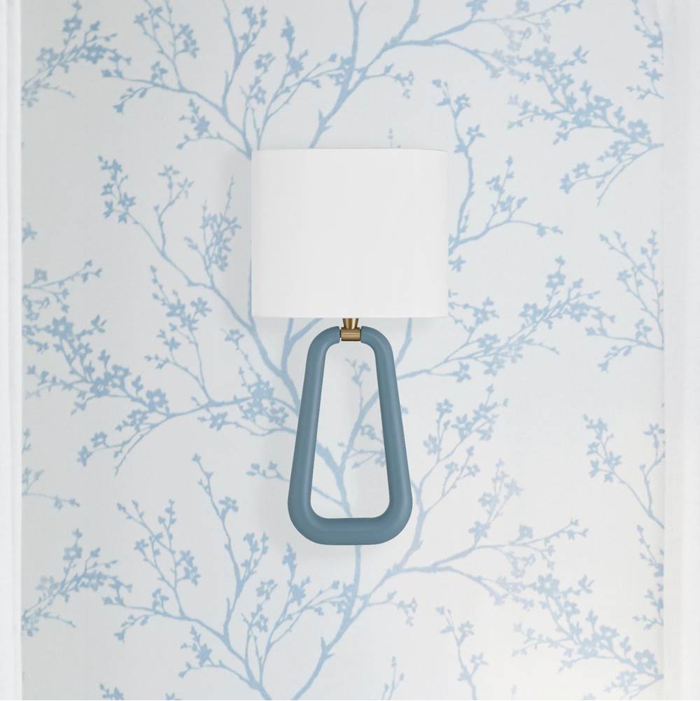 Crystorama JOR-7352-AG-BL Aged Brass,Blue Jori 2 Light Aged Brass Plus Blue Sconce Image 2