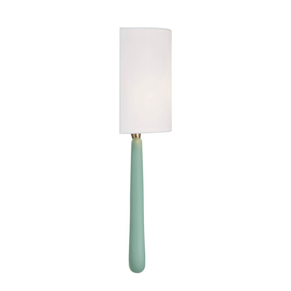 Crystorama JOR-7352-AG-GR Aged Brass,Green Jori 2 Light Aged Brass Plus Green Sconce Image 4