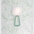 Crystorama JOR-7352-AG-GR Aged Brass,Green Jori 2 Light Aged Brass Plus Green Sconce Image 2