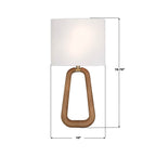 Crystorama JOR-7352-AG-WD Aged Brass Jori 2 Light Aged Brass, Wood Sconce Image 3