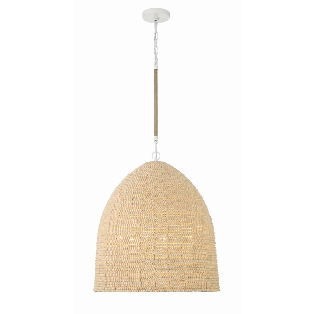 Crystorama Jasper 6 Light Matte White Chandelier