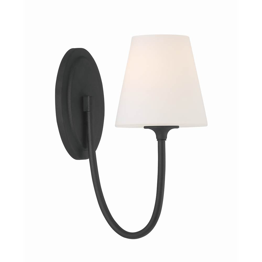 Crystorama JUN-10321-BF Black Forged Juno 1 Light Black Forged Wall Mount Image 1