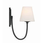 Crystorama JUN-10321-BF Black Forged Juno 1 Light Black Forged Wall Mount Image 6