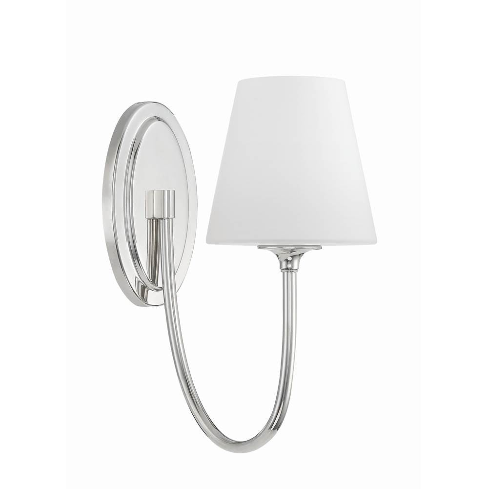 Crystorama Juno 1 Light Black Forged Wall Mount