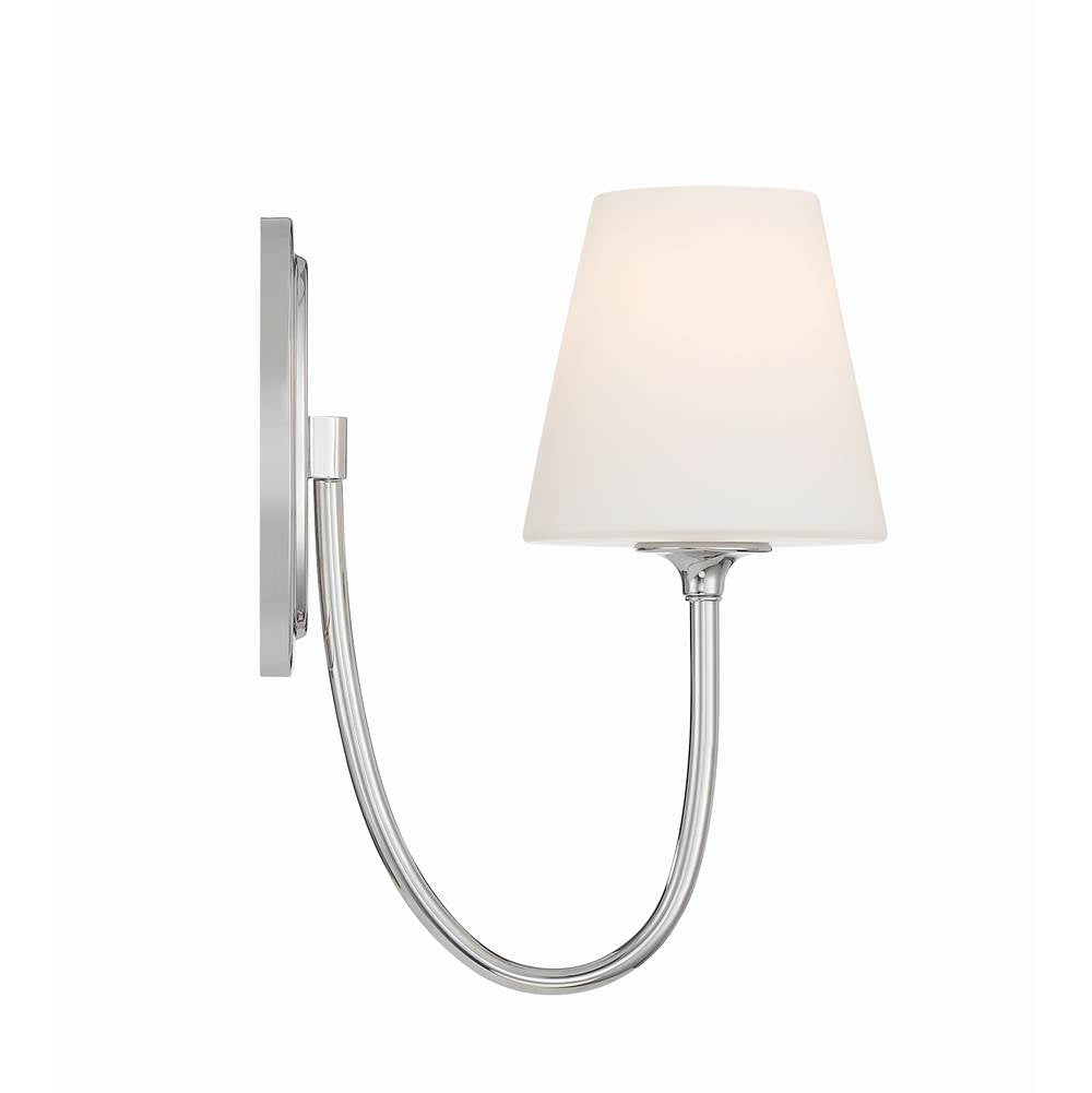 Crystorama JUN-10321-PN Polished Nickel Juno 1 Light Polished Nickel Wall Mount Image 6