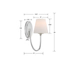 Crystorama JUN-10321-PN Polished Nickel Juno 1 Light Polished Nickel Wall Mount Image 2