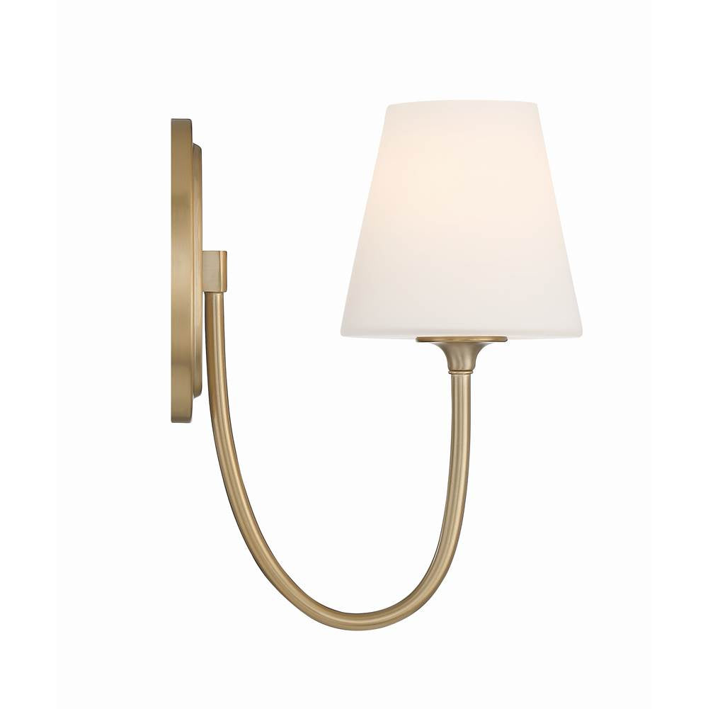 Crystorama JUN-10321-VG Vibrant Gold Juno 1 Light Vibrant Gold Wall Mount Image 6