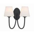 Crystorama JUN-10322-BF Black Forged Juno 2 Light Black Forged Wall Mount Image 1