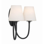 Crystorama JUN-10322-BF Black Forged Juno 2 Light Black Forged Wall Mount Image 7