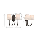 Crystorama JUN-10322-BF Black Forged Juno 2 Light Black Forged Wall Mount Image 2