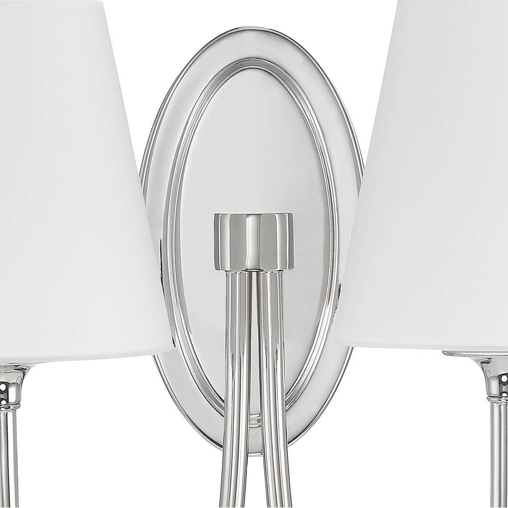 Crystorama JUN-10322-PN Polished Nickel Juno 2 Light Polished Nickel Wall Mount Image 3