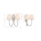 Crystorama JUN-10322-PN Polished Nickel Juno 2 Light Polished Nickel Wall Mount Image 2