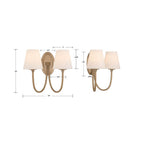 Crystorama JUN-10322-VG Vibrant Gold Juno 2 Light Vibrant Gold Wall Mount Image 2