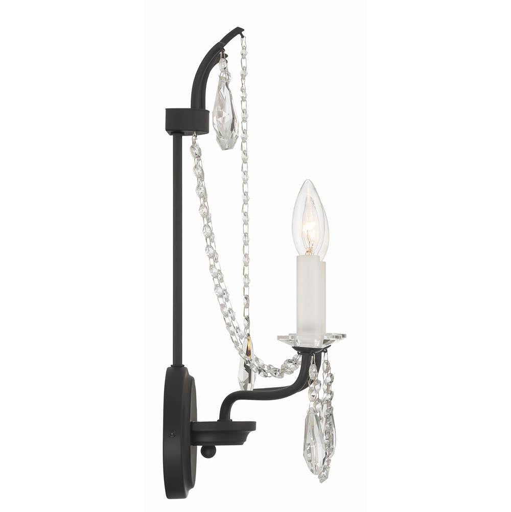 Crystorama Karrington 2 Light Aged Brass Wall Mount