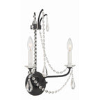 Crystorama KAR-90902-MK-CL-MWP Matte Black Karrington 2 Light Matte Black Wall Mount Image 4