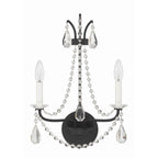 Crystorama KAR-90902-MK-CL-MWP Matte Black Karrington 2 Light Matte Black Wall Mount Image 3