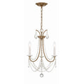 Crystorama KAR-90903-AG-CL-MWP Aged Brass Karrington 3 Light Aged Brass Mini Chandelier Image 1