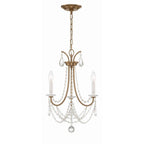 Crystorama KAR-90903-AG-CL-MWP Aged Brass Karrington 3 Light Aged Brass Mini Chandelier Image 1