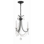 Crystorama KAR-90903-MK-CL-MWP Matte Black Karrington 3 Light Matte Black Mini Chandelier Image 3