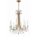 Crystorama KAR-90908-AG-CL-MWP Aged Brass Karrington 8 Light Aged Brass Chandelier Image 1