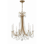Crystorama KAR-90908-AG-CL-MWP Aged Brass Karrington 8 Light Aged Brass Chandelier Image 1