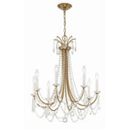 Crystorama Karrington 8 Light Aged Brass Chandelier