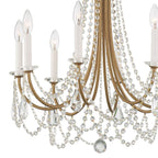 Crystorama KAR-90908-AG-CL-MWP Aged Brass Karrington 8 Light Aged Brass Chandelier Image 4