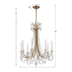 Crystorama KAR-90908-AG-CL-MWP Aged Brass Karrington 8 Light Aged Brass Chandelier Image 2