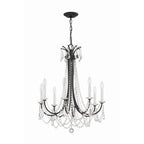 Crystorama KAR-90908-MK-CL-MWP Matte Black Karrington 8 Light Matte Black Chandelier Image 6