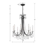 Crystorama KAR-90908-MK-CL-MWP Matte Black Karrington 8 Light Matte Black Chandelier Image 2
