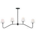 Crystorama KEE-A3004-BF Black Forged Keenan 4 Light Black Forged Chandelier Image 1