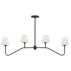 Crystorama KEE-A3004-BF Black Forged Keenan 4 Light Black Forged Chandelier Image 1