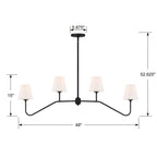 Crystorama Keenan 4 Light Black Forged Chandelier