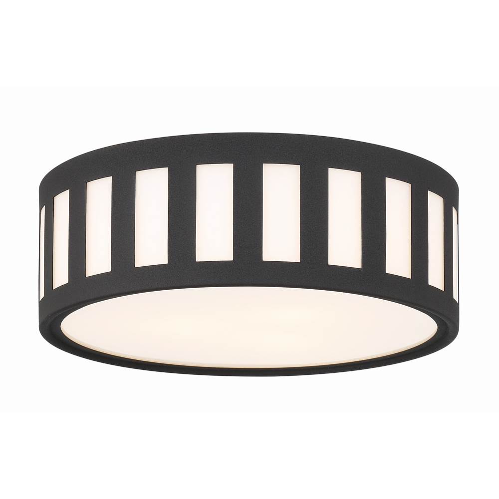 Crystorama KEN-2203-BF Black Forged Kendal 3 Light Black Forged Ceiling Mount Image 1
