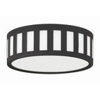 Crystorama Kendal 3 Light Black Forged Ceiling Mount