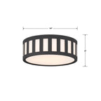 Crystorama KEN-2203-BF Black Forged Kendal 3 Light Black Forged Ceiling Mount Image 2