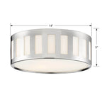Crystorama KEN-2203-PN Polished Nickel Kendal 3 Light Polished Nickel Ceiling Mount Image 2