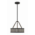 Crystorama KEN-8303-BF Black Forged Kendal 3 Light Black Forged Pendant Image 1