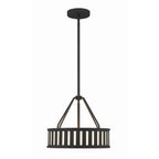 Crystorama KEN-8303-BF Black Forged Kendal 3 Light Black Forged Pendant Image 1