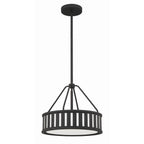 Crystorama KEN-8303-BF Black Forged Kendal 3 Light Black Forged Pendant Image 5