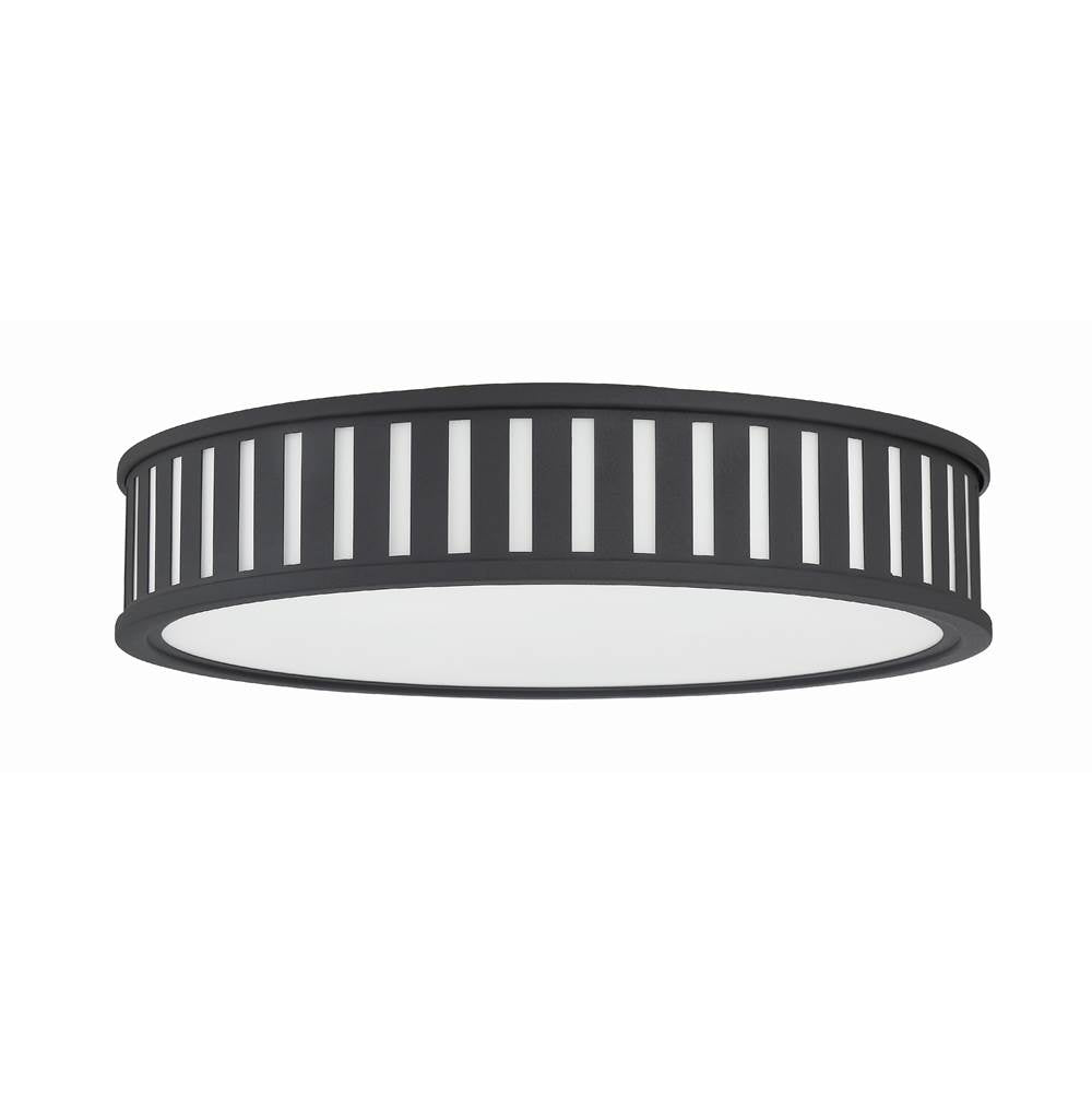 Crystorama Kendal 4 Light Black Forged Ceiling Mount