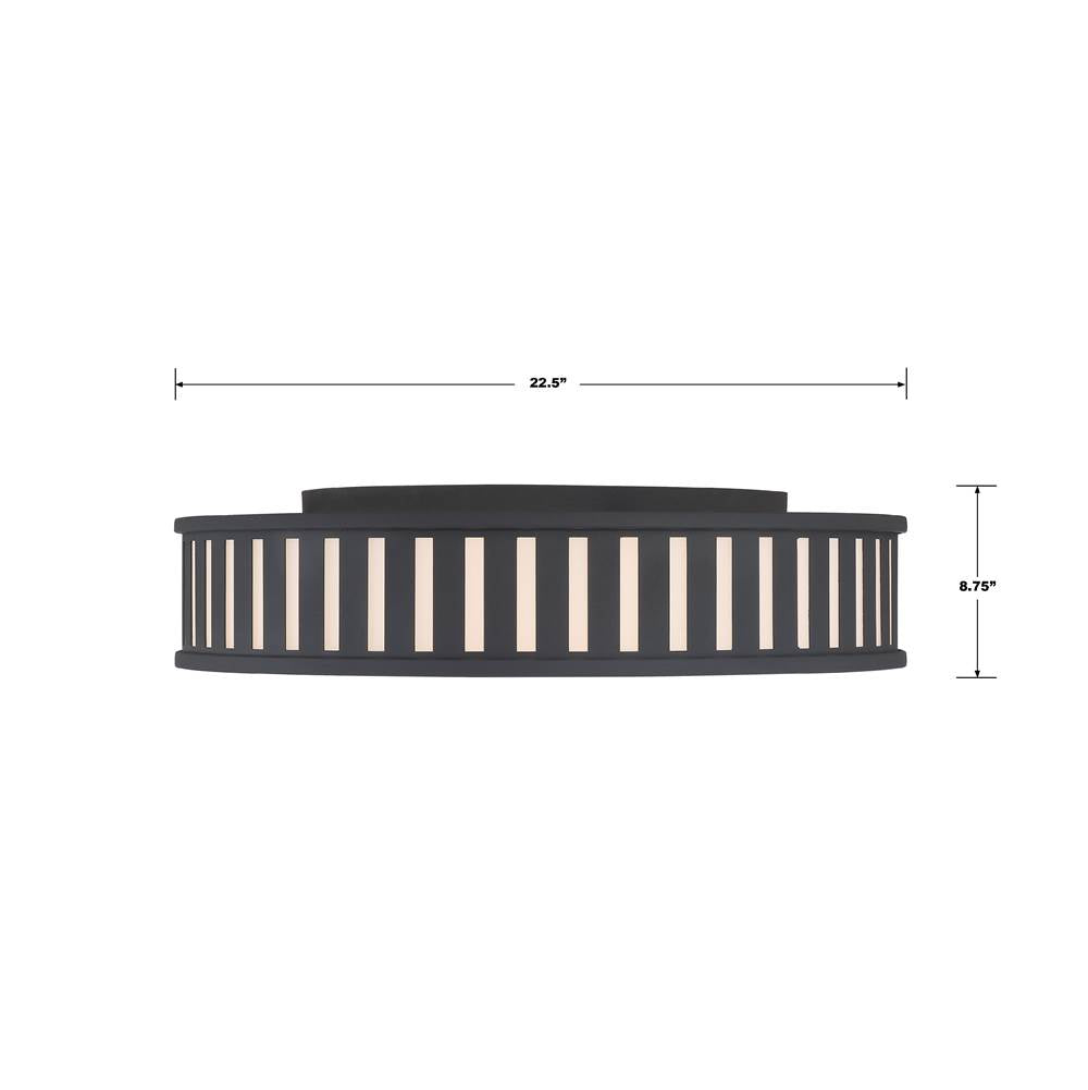 Crystorama KEN-8305-BF Black Forged Kendal 4 Light Black Forged Ceiling Mount Image 2