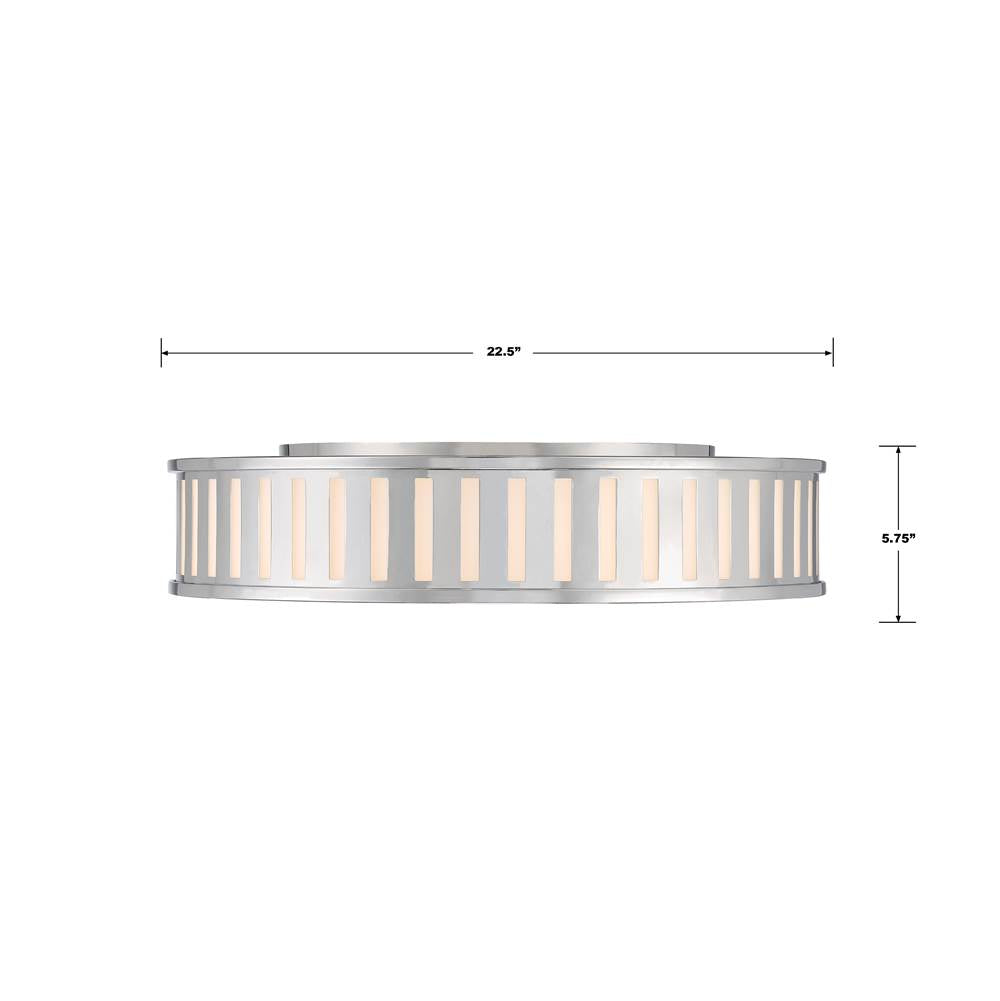 Crystorama KEN-8305-PN Polished Nickel Kendal 4 Light Polished Nickel Ceiling Mount Image 2