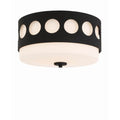 Crystorama KIR-B8100-BF Black Forged Kirby 2 Light Black Forged Ceiling Mount Image 1
