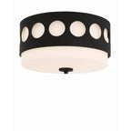Crystorama KIR-B8100-BF Black Forged Kirby 2 Light Black Forged Ceiling Mount Image 1
